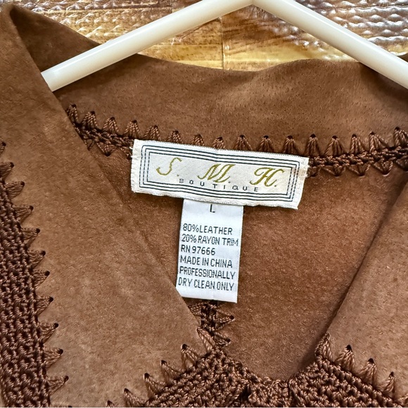 Brown Fringe Button-Front Jacket - Picture 3 of 11